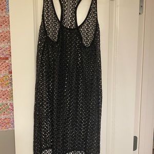 black swimsuit cover up